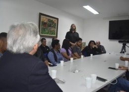 Equipes da Sagrima e da UFMA com o secretário José Antônio Heluy e o reitor Natalino Salgado